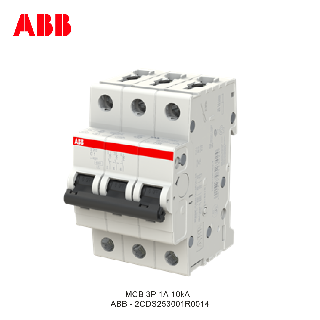 MCB 3P 1A 6kA/10kA CURVA C