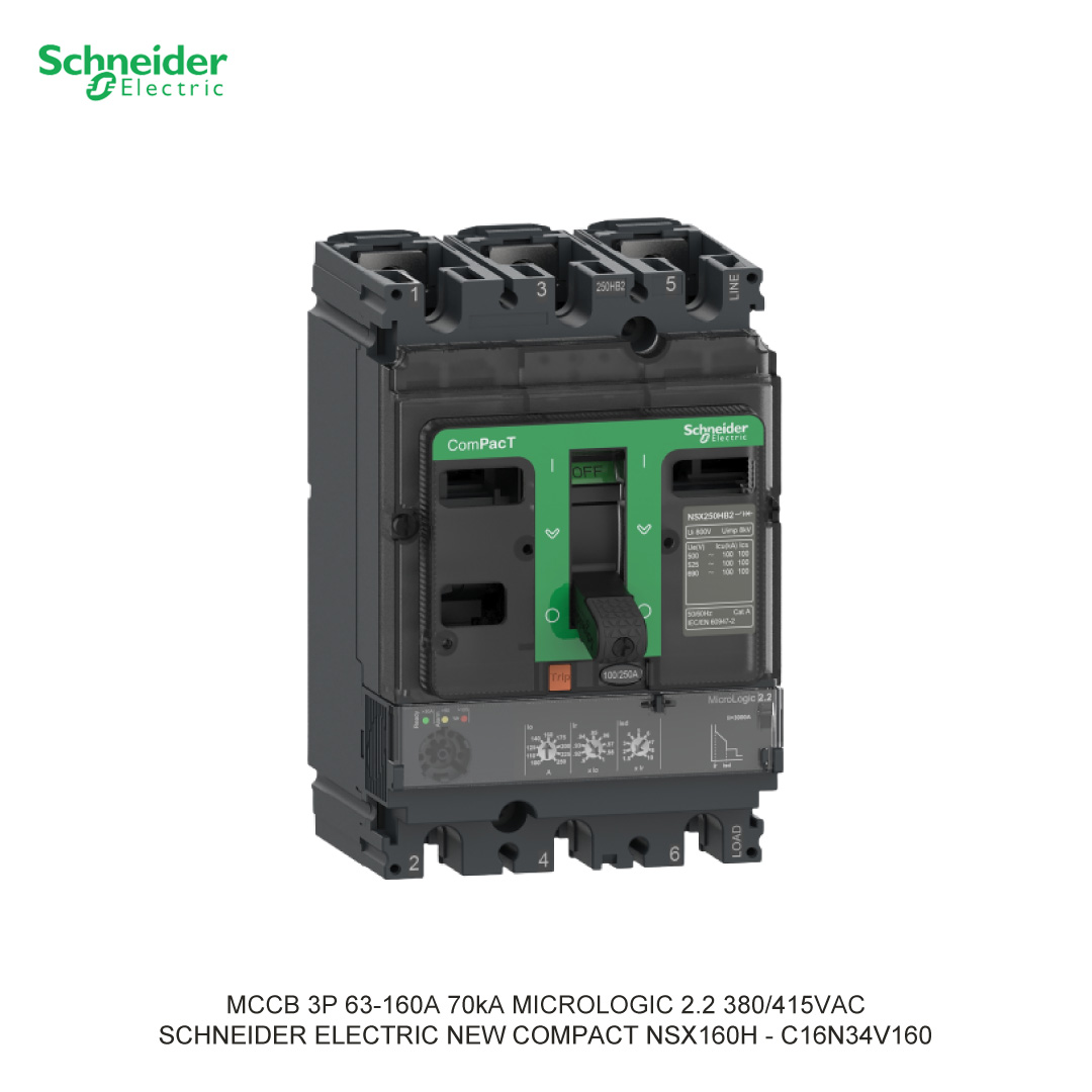 MCCB 3P 63-160A 70KA MICROLOGIC 2.2 380/415VAC
