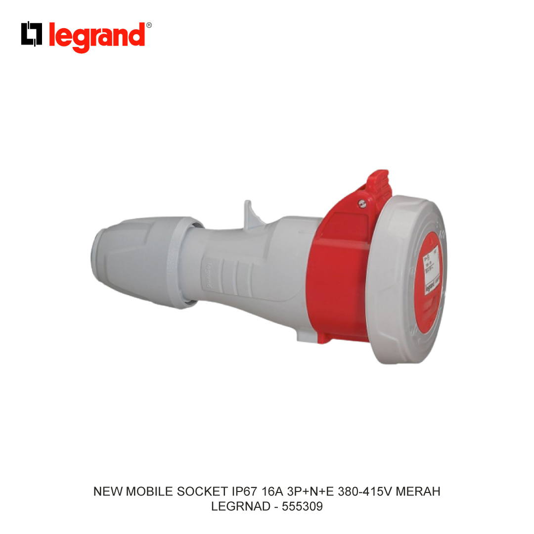 NEW MOBILE SOCKET IP67 16A 3P+N+E 380-415V RED
