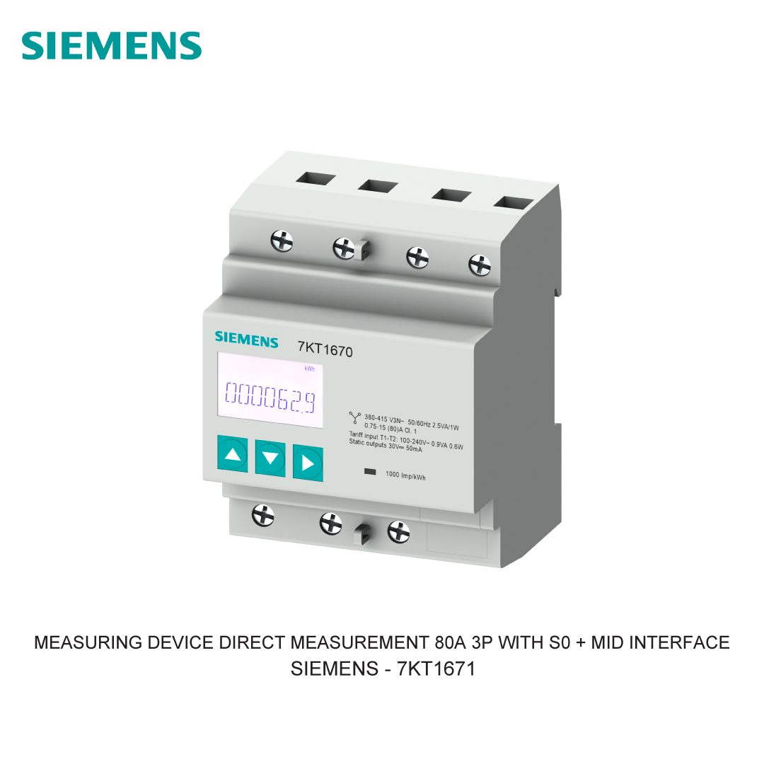 MEASURING DEVICE DIRECT MEASUREMENT 80A 3P WITH S0 + MID INTERFACE