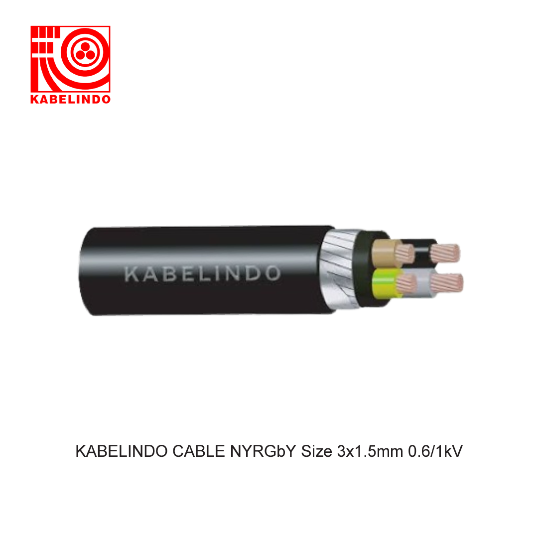 KABELINDO KABEL NYRGbY Size 3x1.5mm 0.6/1kV