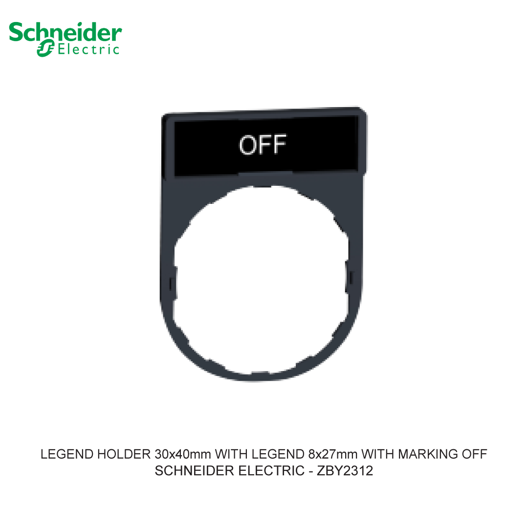 LEGEND HOLDER 30x40mm WITH LEGEND 8x27mm WITH MARKING ON