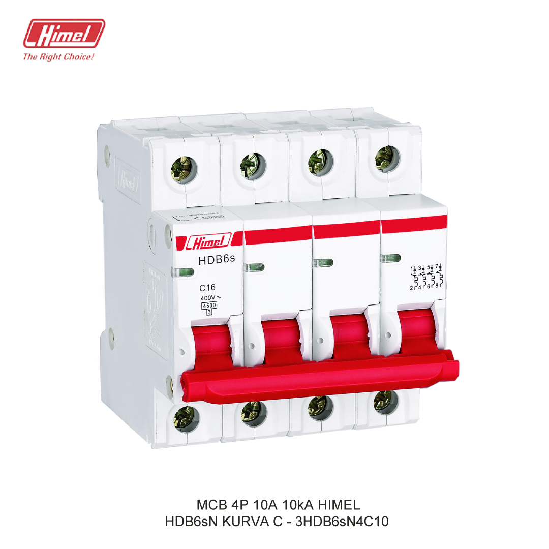MCB HIMEL HDB6sN C 4P 10A 10kA