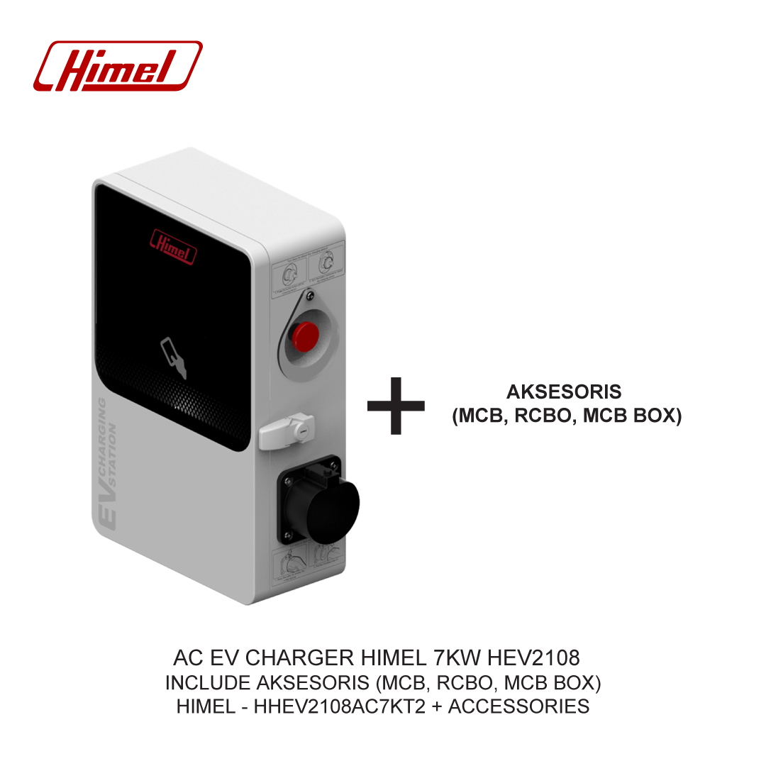 EV CHARGING HIMEL 7KW HEV2108 INCLUDE AKSESORIS (MCB, RCBO, MCB BOX)