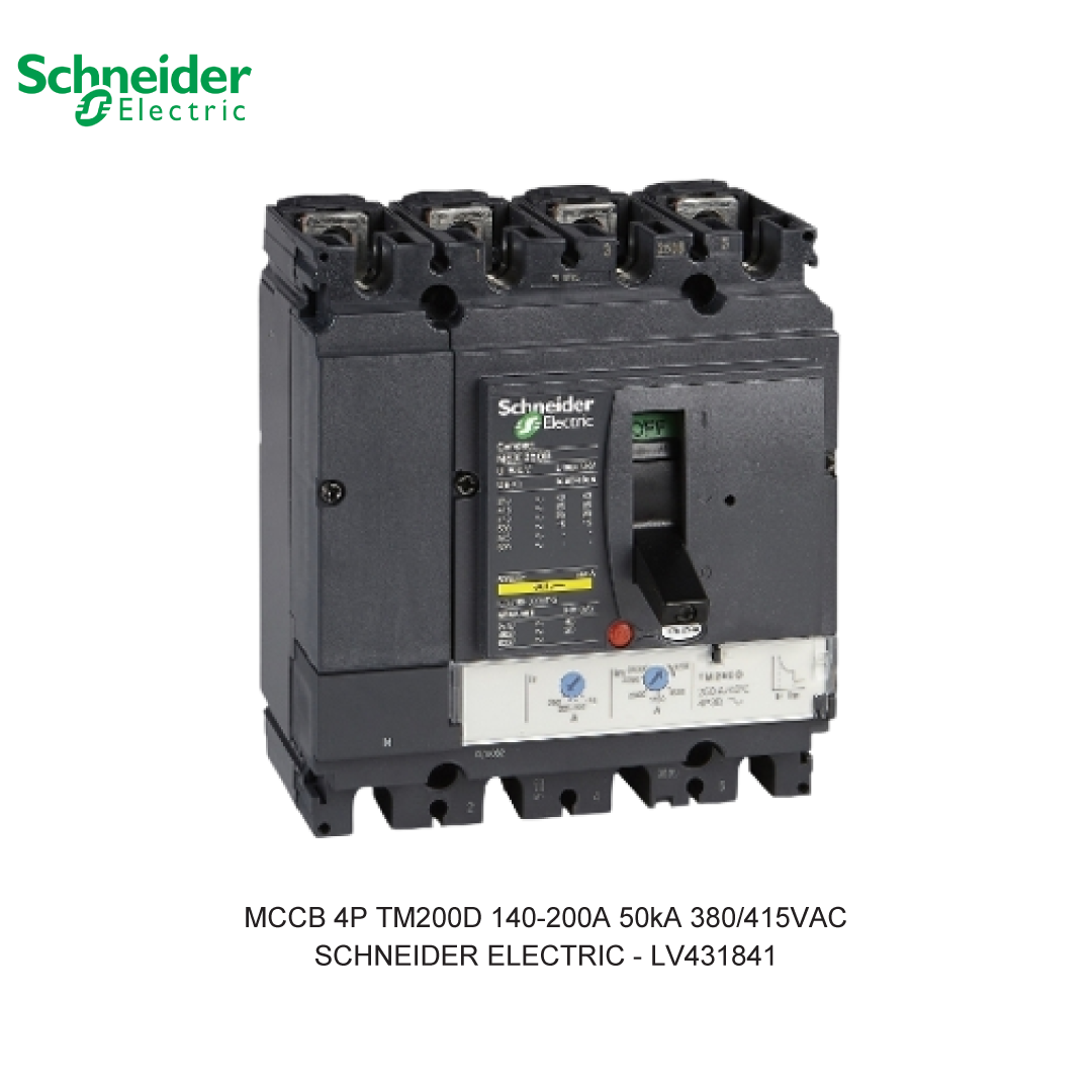 MCCB 4P TM200D 140-200A 50KA 380/415VAC