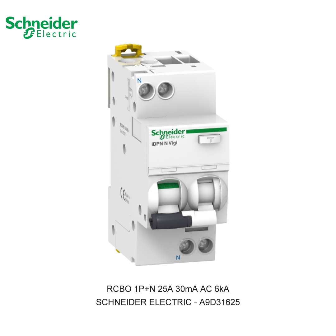 RCBO 1P+N 25A 30mA AC 6kA
