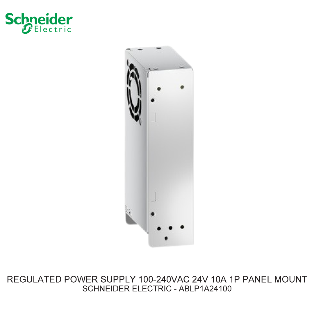 REGULATED POWER SUPPLY 100-240VAC 24V 10A 1P PANEL MOUNT