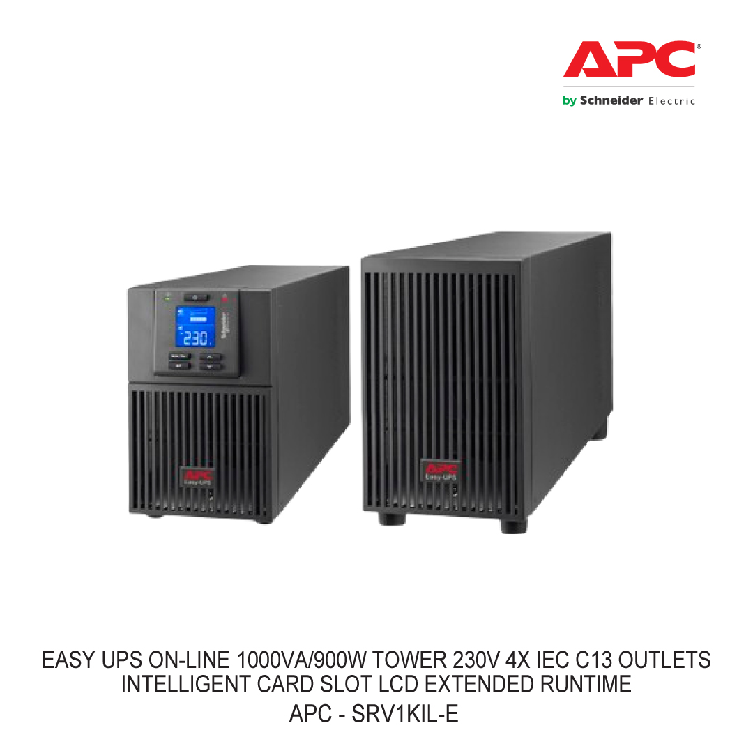 APC EASY UPS ON-LINE 1000VA/900W TOWER 230V 4X IEC C13 OUTLETS ...