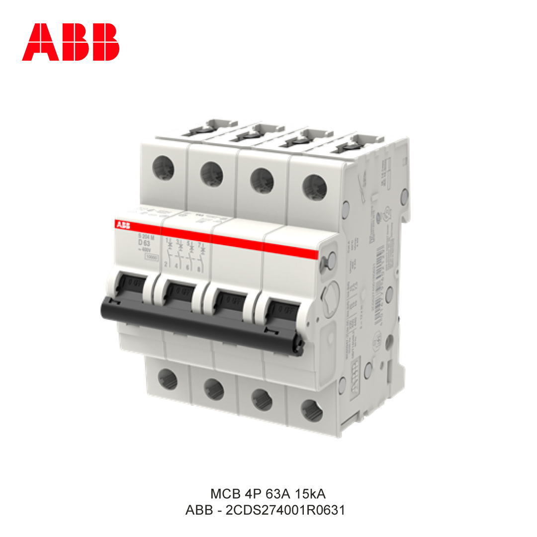 MCB 4P 63A 15kA CURVA D