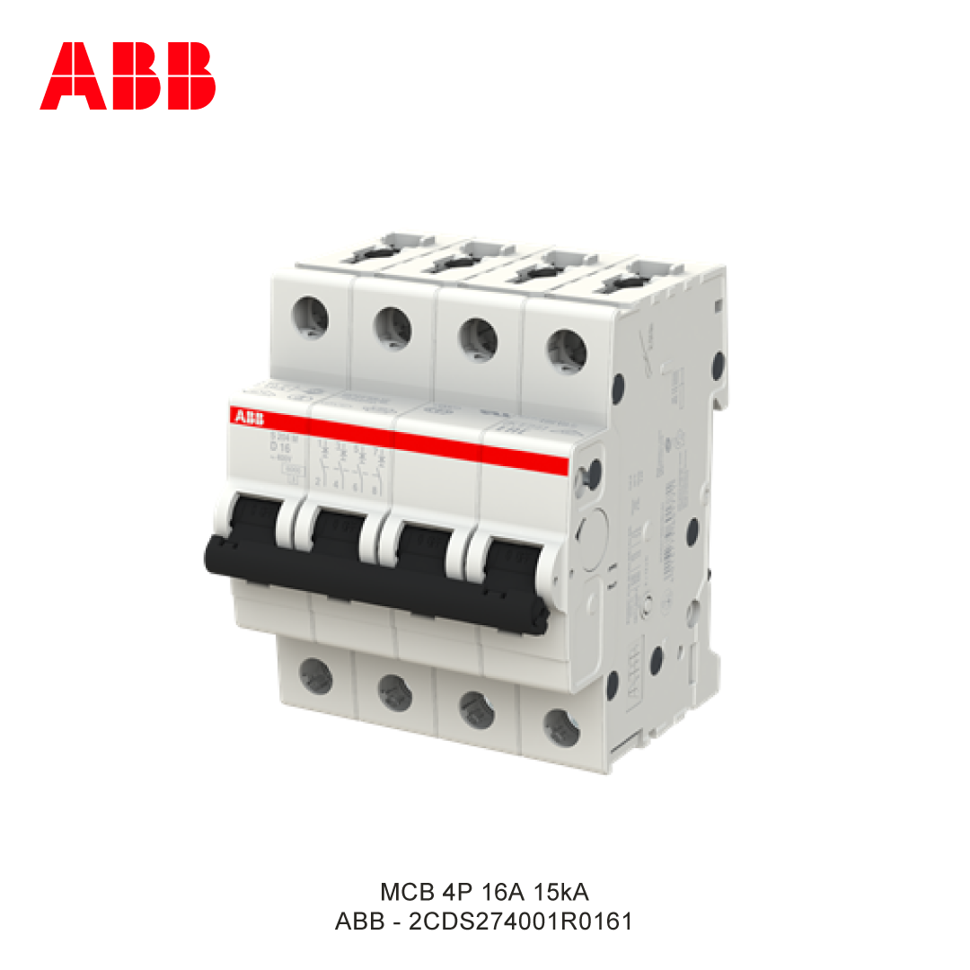 MCB 4P 16A 15kA KURVA D