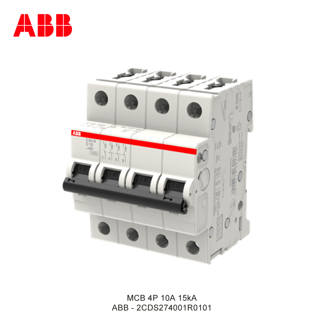 MCB 4P 10A 15kA KURVA D