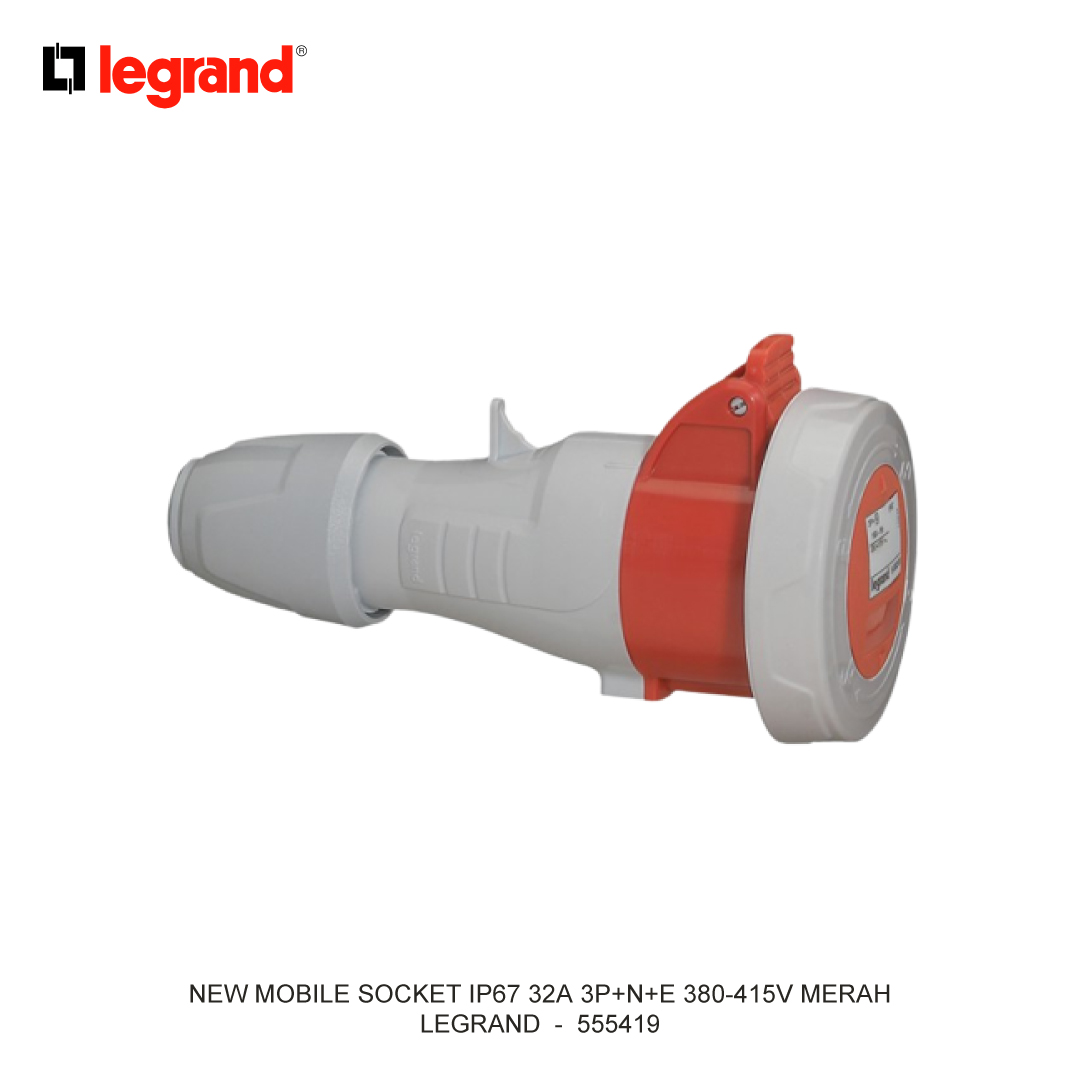 NEW MOBILE SOCKET IP67 32A 3P+N+E 380-415V RED