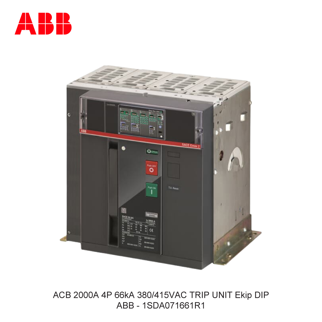 ACB 2000A 4P 66kA 380/415VAC TRIP UNIT Ekip DIP ABB
