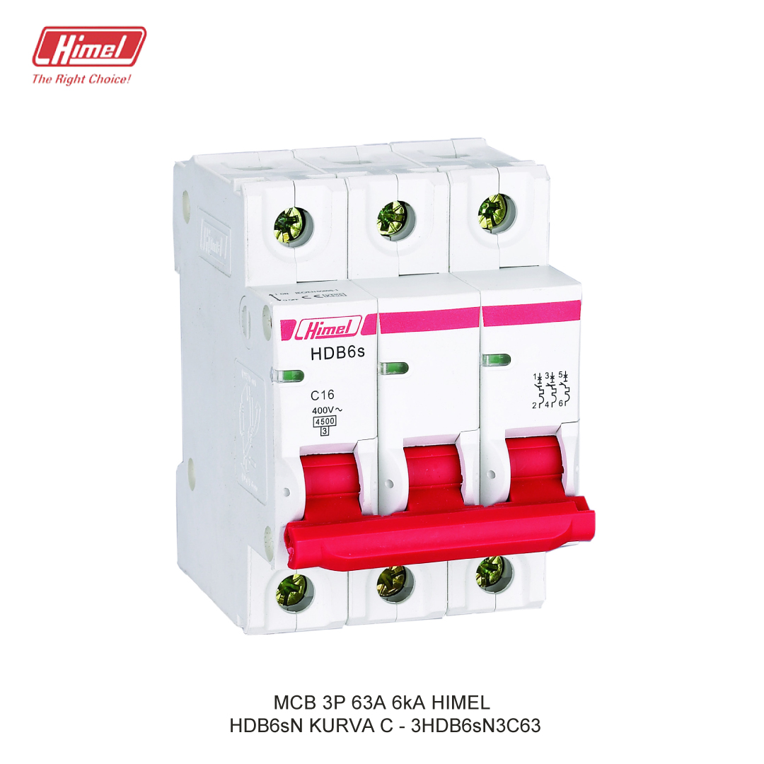 MCB HIMEL HDB6sN C 3P 63A 6kA