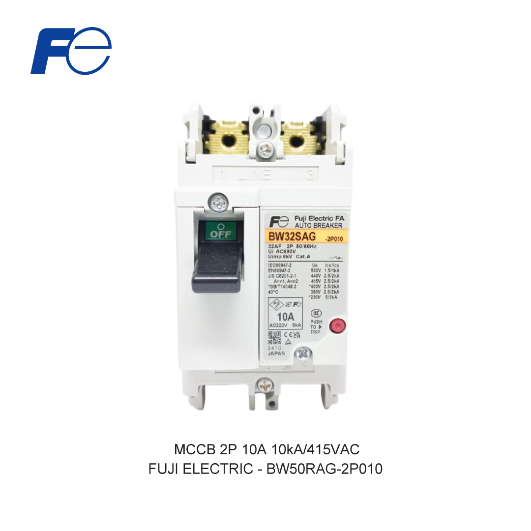 MCCB 2P 10A 10kA/415VAC