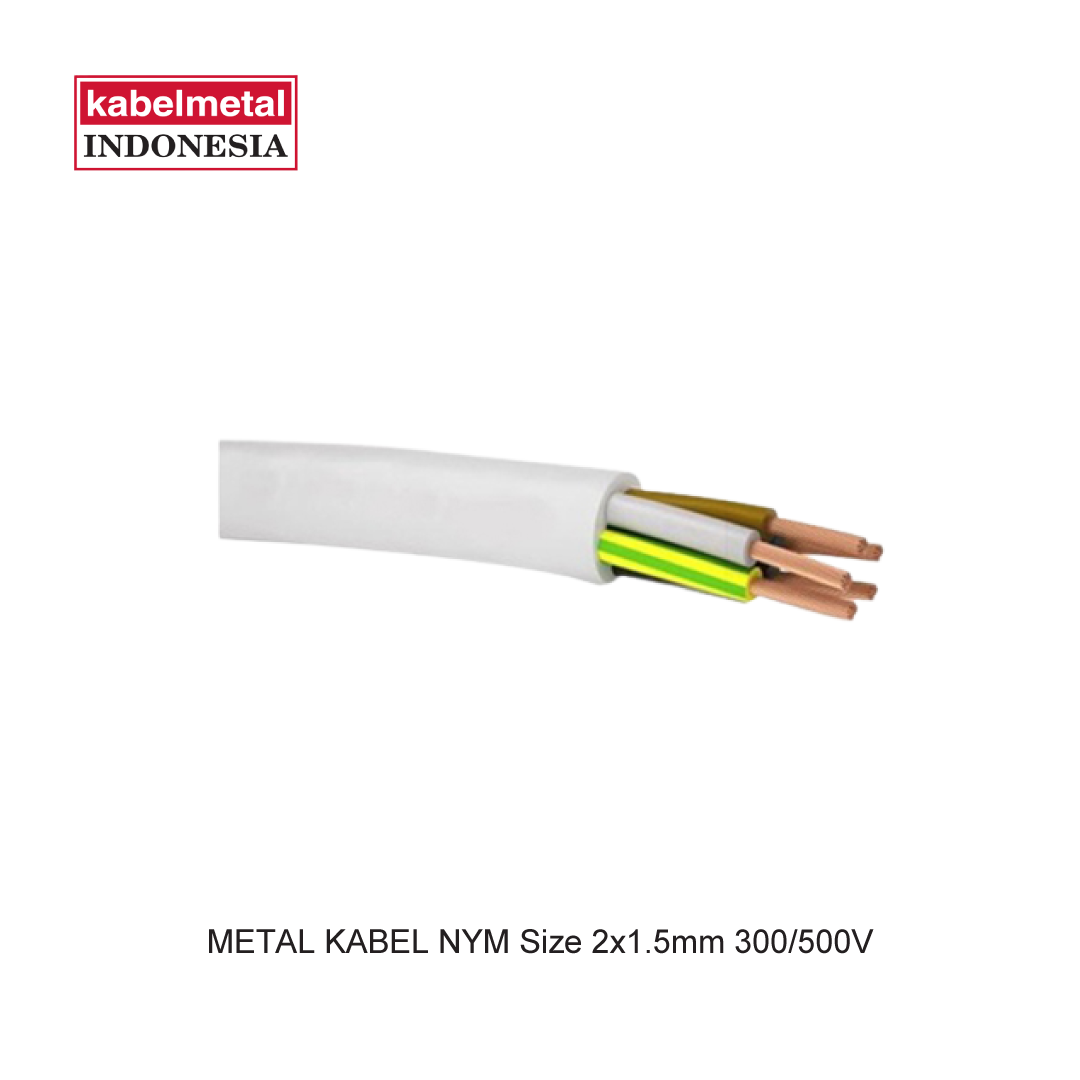 METAL KABEL NYM Size 2x1.5mm 300/500V