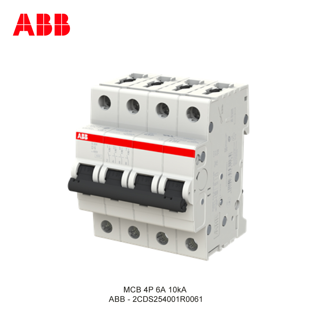MCB 4P 6A 6kA/10kA CURVA D