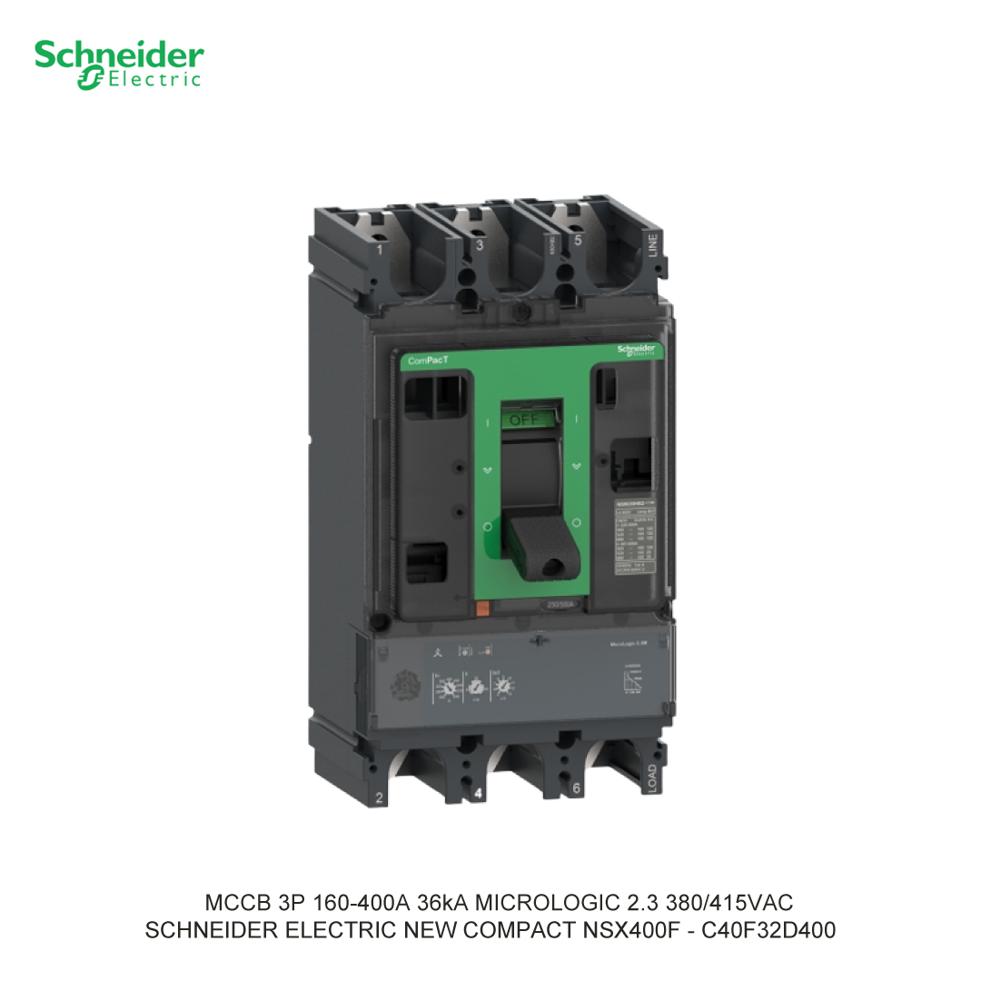 MCCB 3P 160-400A 36KA MICROLOGIC 2.3 380/415VAC
