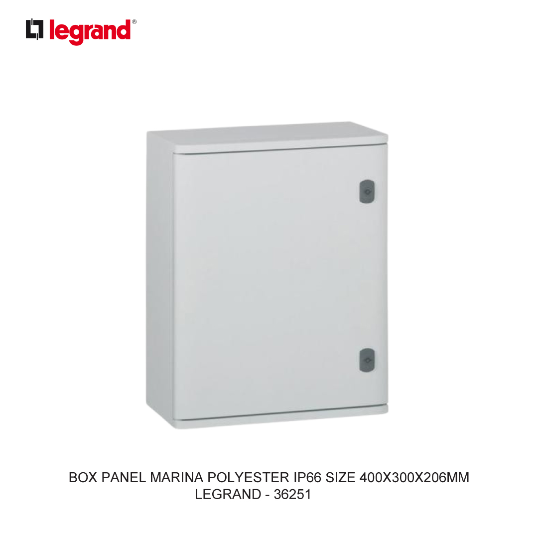 BOX PANEL MARINA POLYESTER IP66 SIZE 400X300X206MM