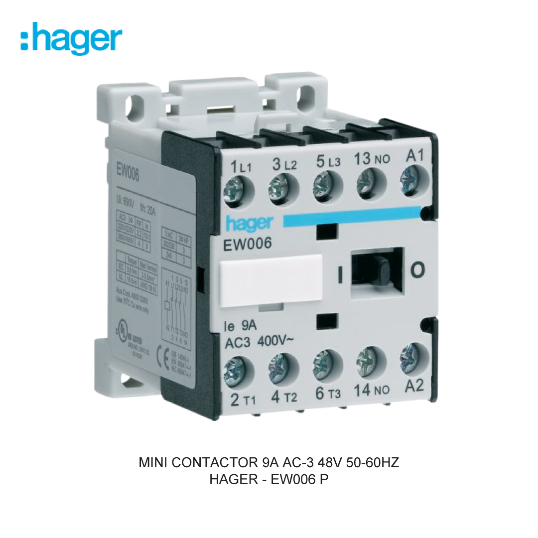 MINI CONTACTOR 9A AC-3 48V 50-60HZ