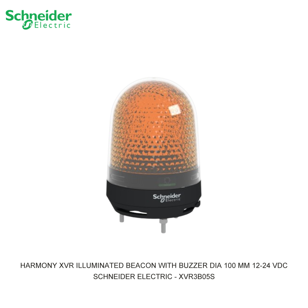 HARMONY XVR ILLUMINATED BEACON WITH BUZZER DIA 100 MM 12-24 VDC