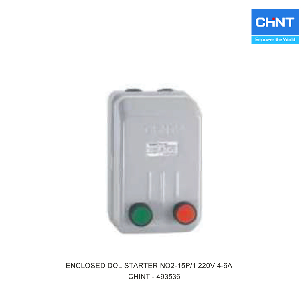 ENCLOSED DOL STARTER NQ2-15P/1 220V 4-6A