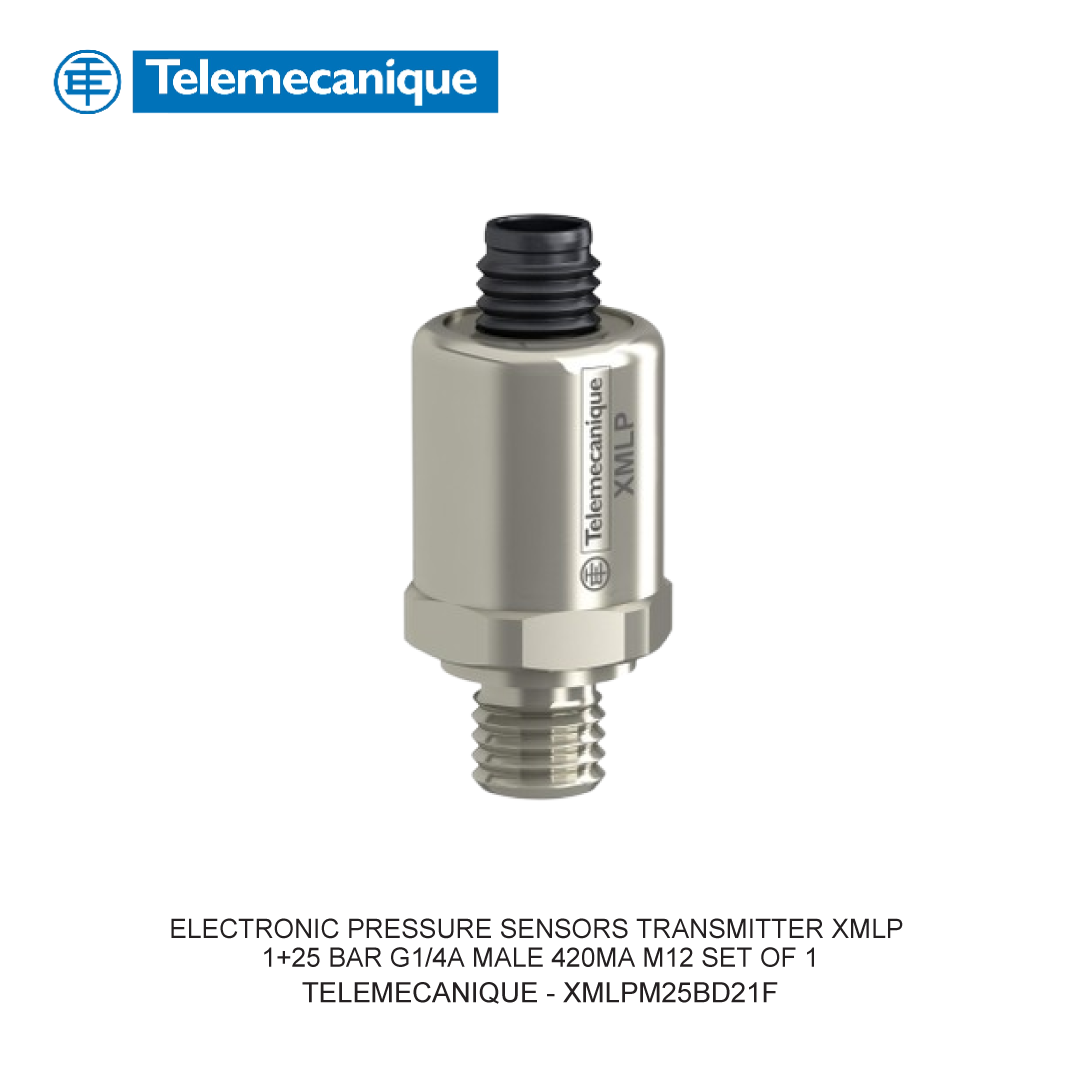 ELECTRONIC PRESSURE SENSORS TRANSMITTER XMLP 1+25 BAR G1/4A MALE 420MA M12 SET OF 1