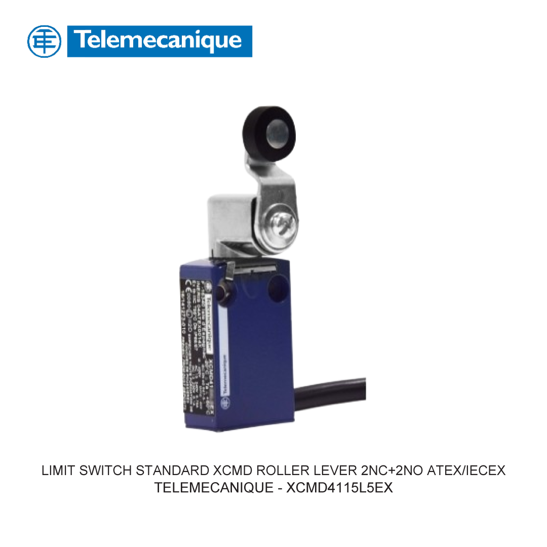 LIMIT SWITCH STANDARD XCMD ROLLER LEVER 2NC+2NO ATEX/IECEX