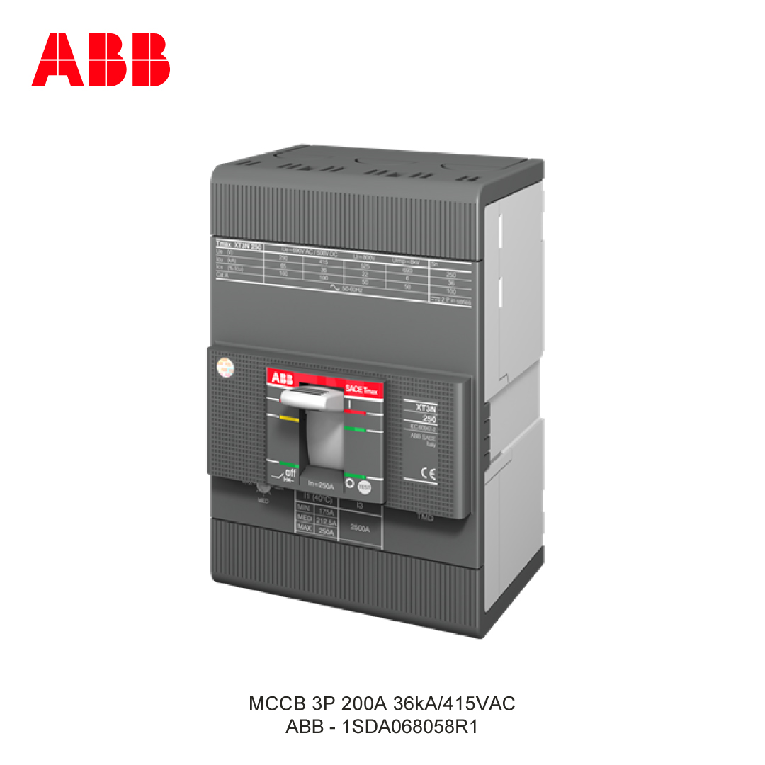 MCCB 3P 200A 36kA/415VAC