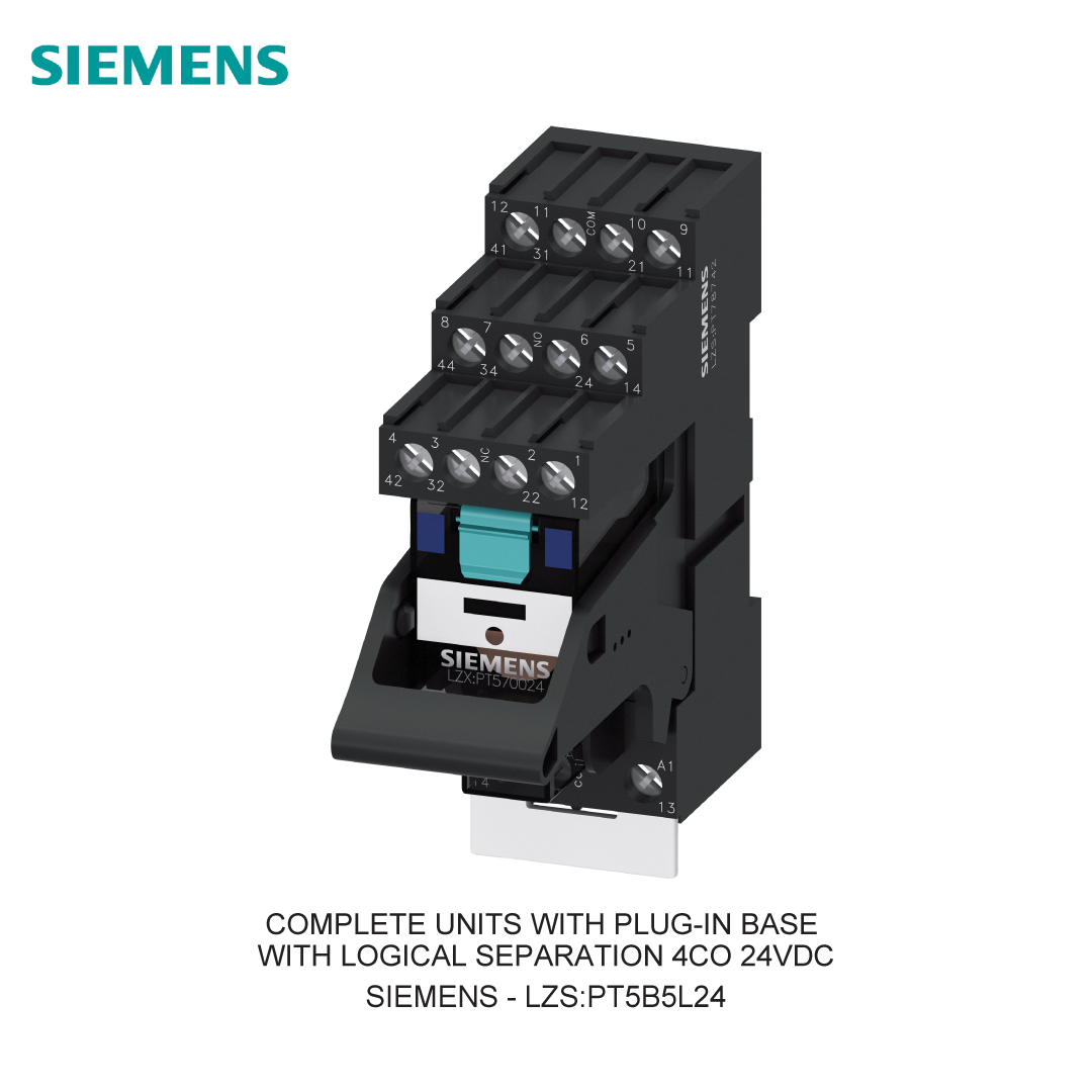 COMPLETE UNITS WITH PLUG-IN BASE WITH LOGICAL SEPARATION 4CO 24VDC