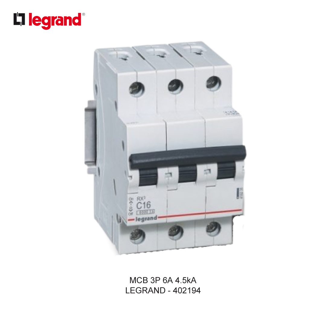 MCB 3P 6A 4.5kA