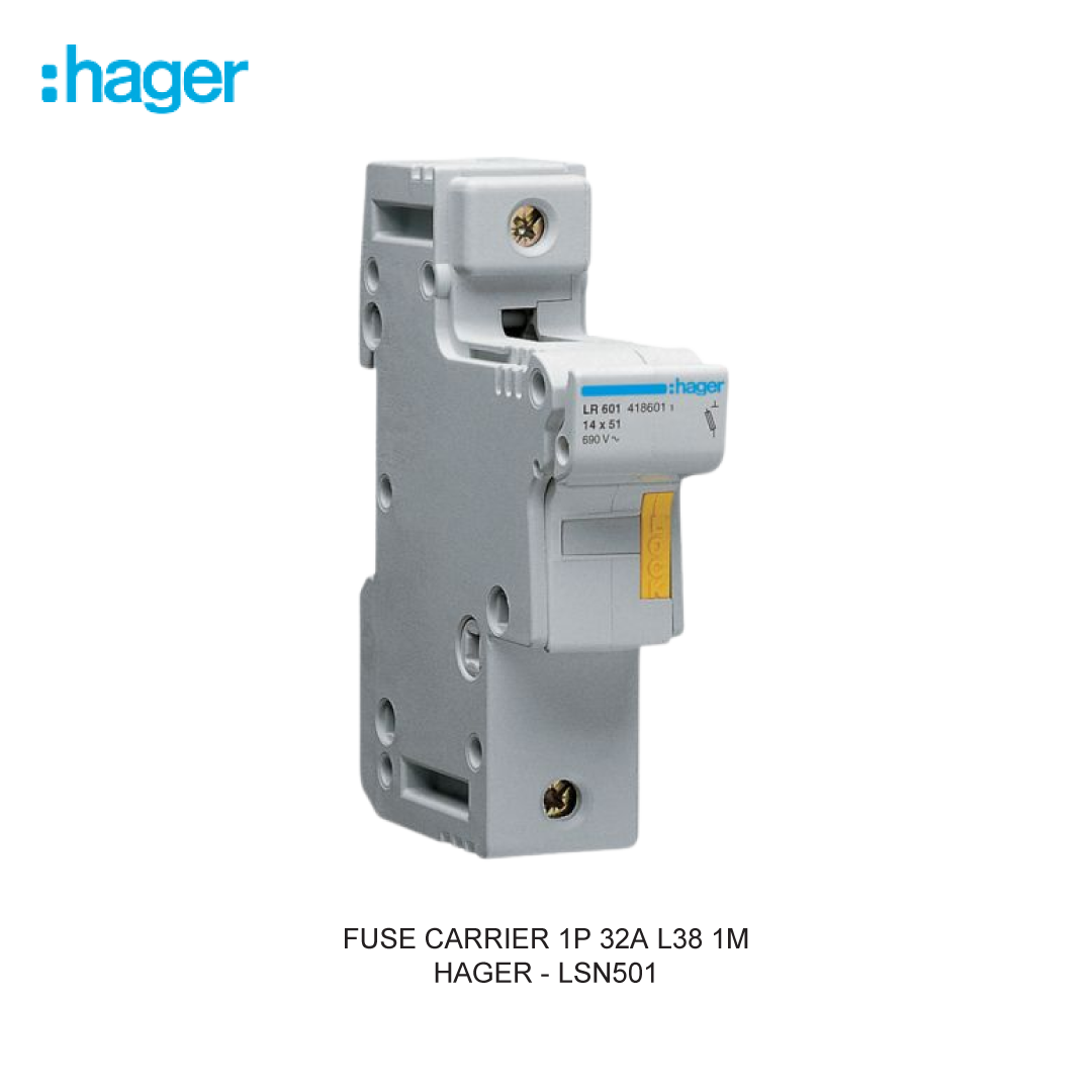 FUSE CARRIER 1P 32A L38 1M