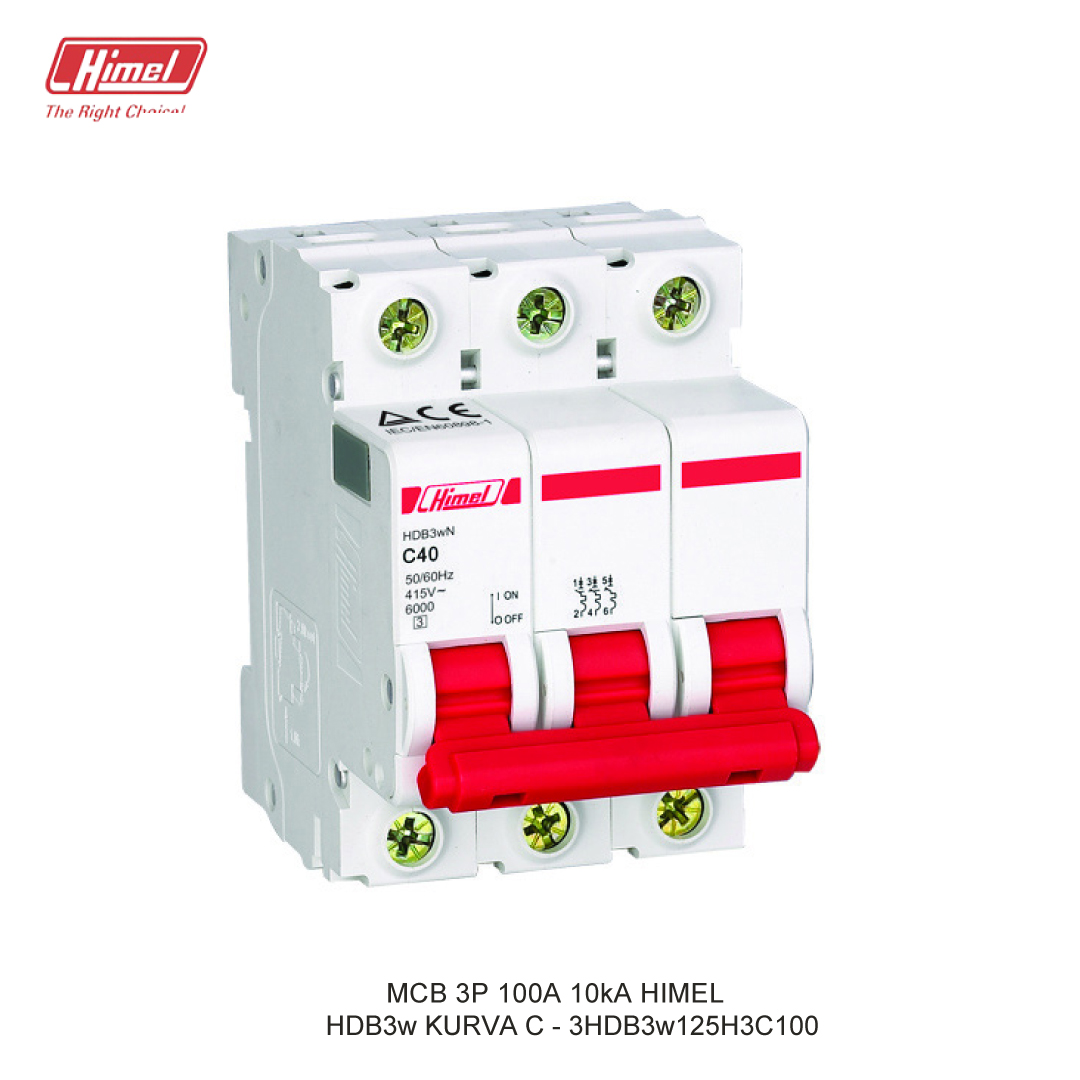MCB HIMEL HDB3w-125 C 3P 100A 10kA