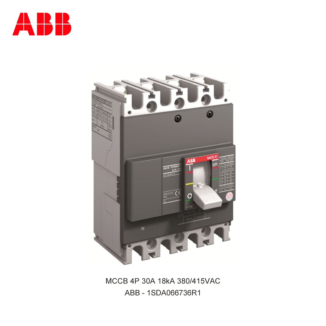 MCCB 4P 30A 18kA 380/415VAC