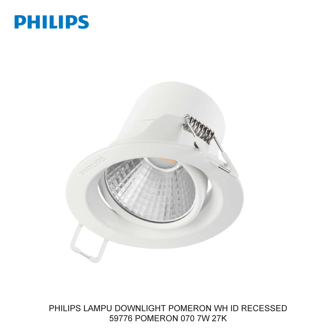 PHILIPS LAMPU SPOT 59776 POMERON 070 7W 27K WH ID RECESSED