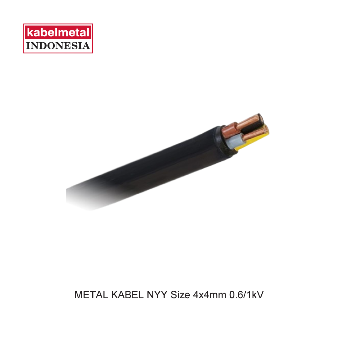 METAL CABLE NYY Size 4x4mm 0.6/1kV