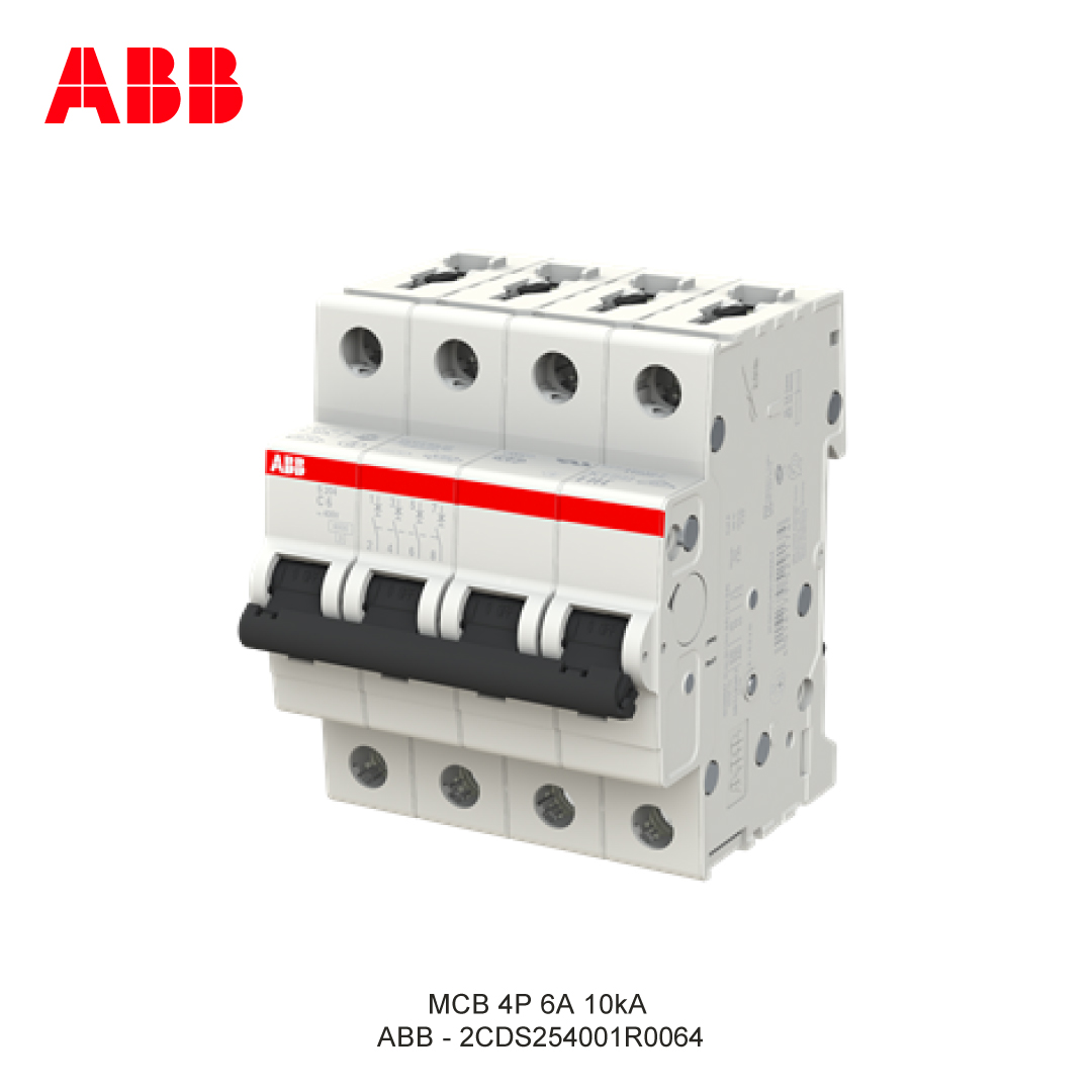 MCB 4P 6A 6kA/10kA CURVA C