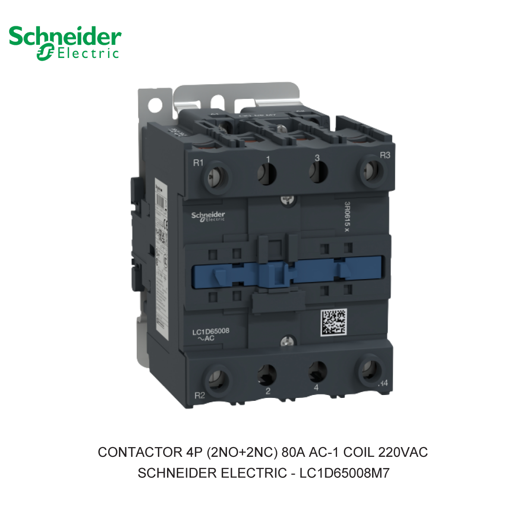CONTACTOR 4P (2NO+2NC) 80A AC-1 COIL 220VAC