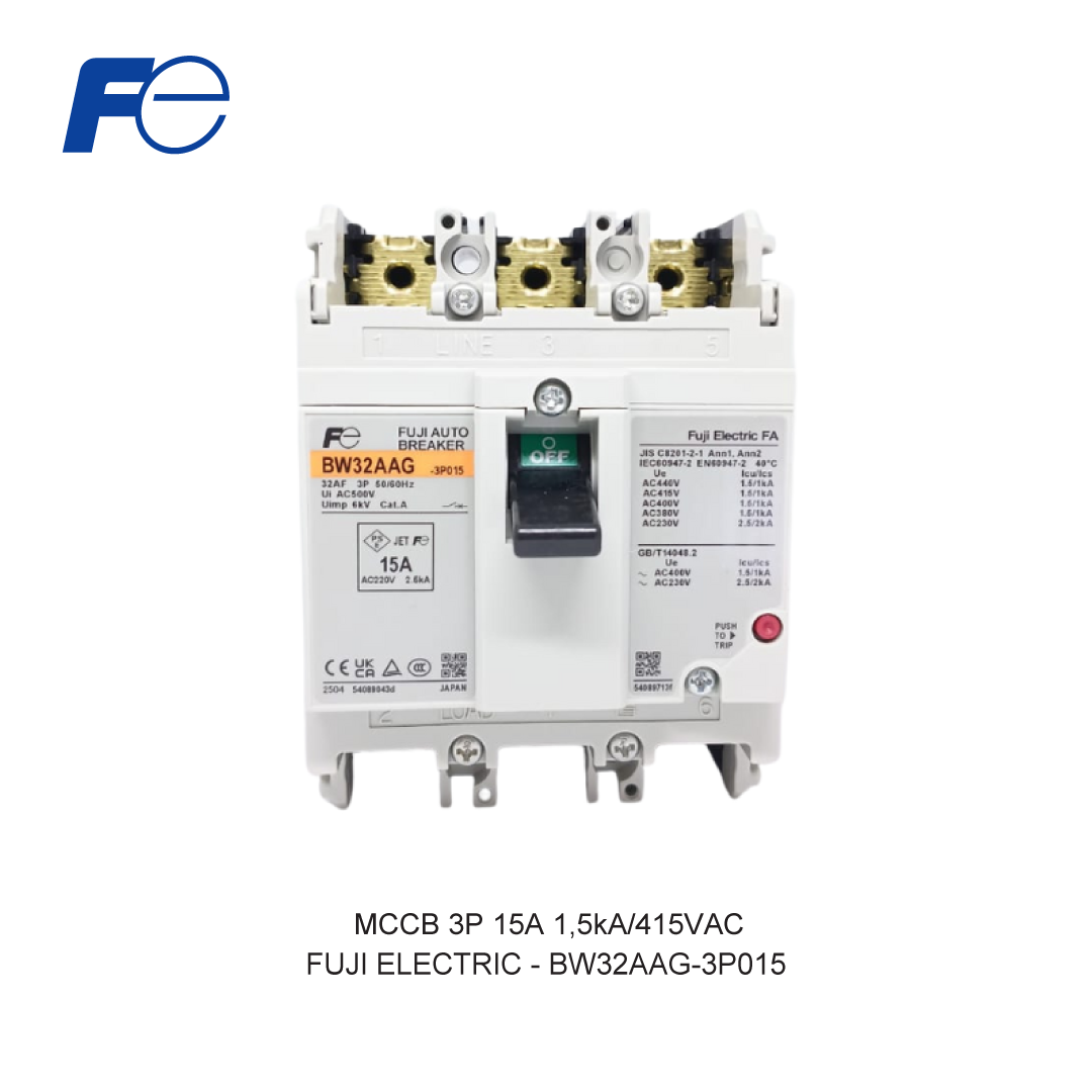 MCCB 3P 15A 1,5kA/415VAC