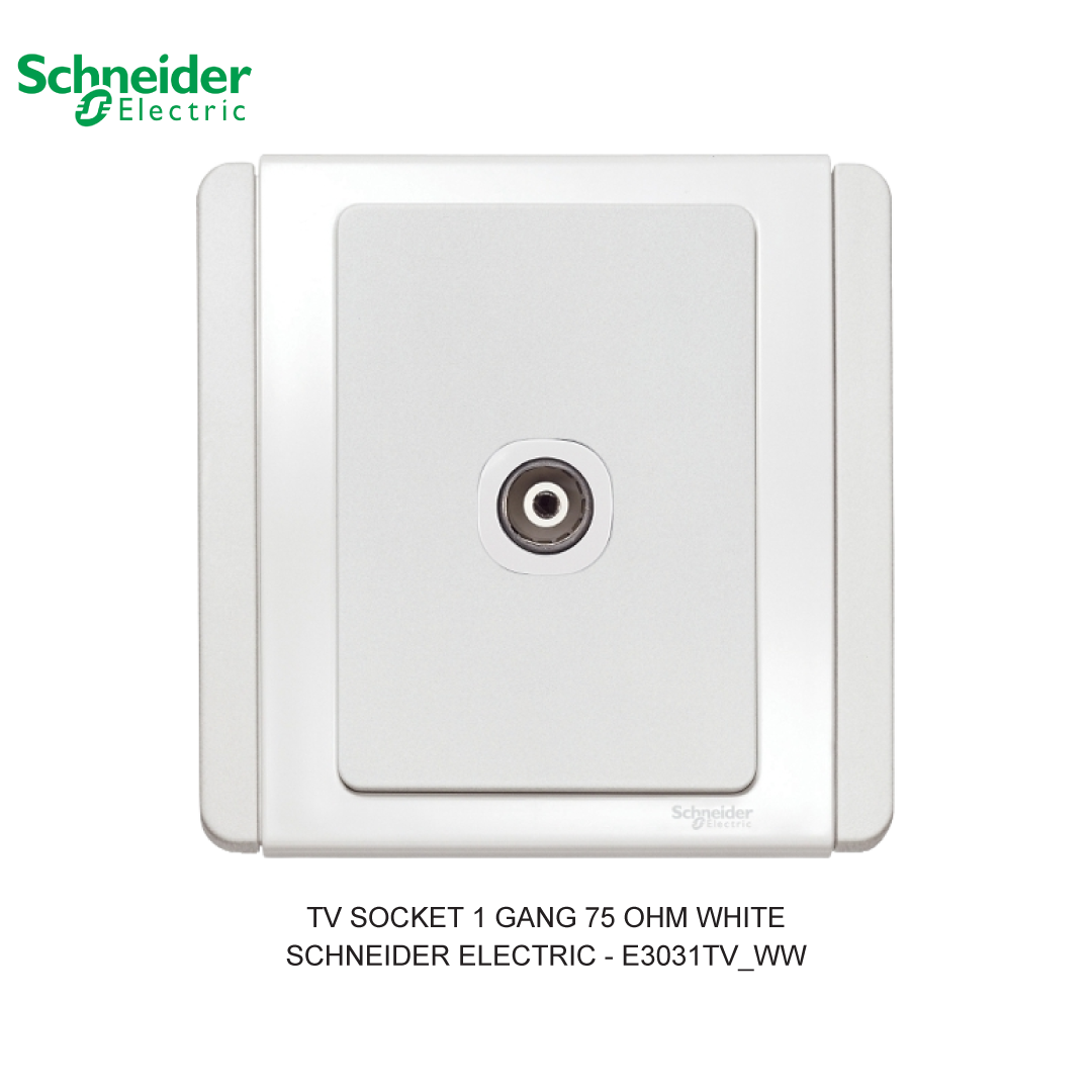 TV SOCKET 1 GANG 75 OHM WHITE
