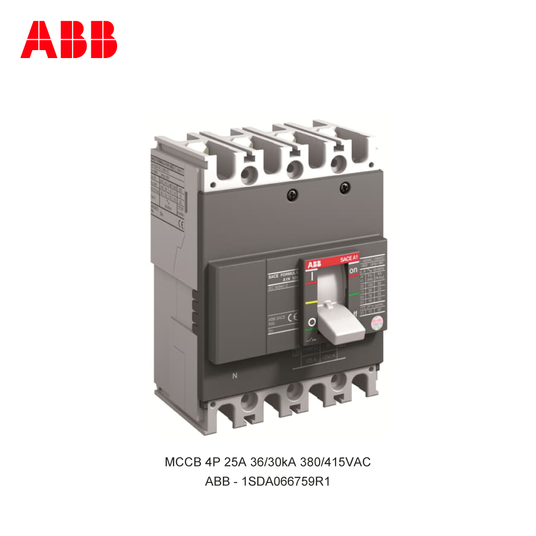 MCCB 4P 25A 36/30kA 380/415VAC