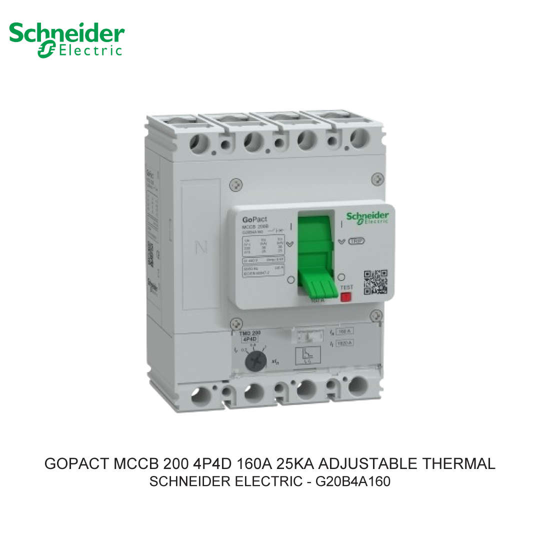 GOPACT MCCB 4P4D 160A 25KA ADJUSTABLE THERMAL