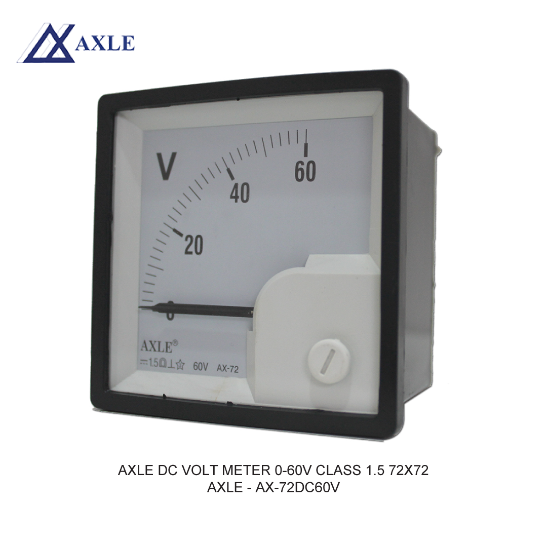 AXLE DC VOLT METER 0-60V CLASS 1.5 72X72