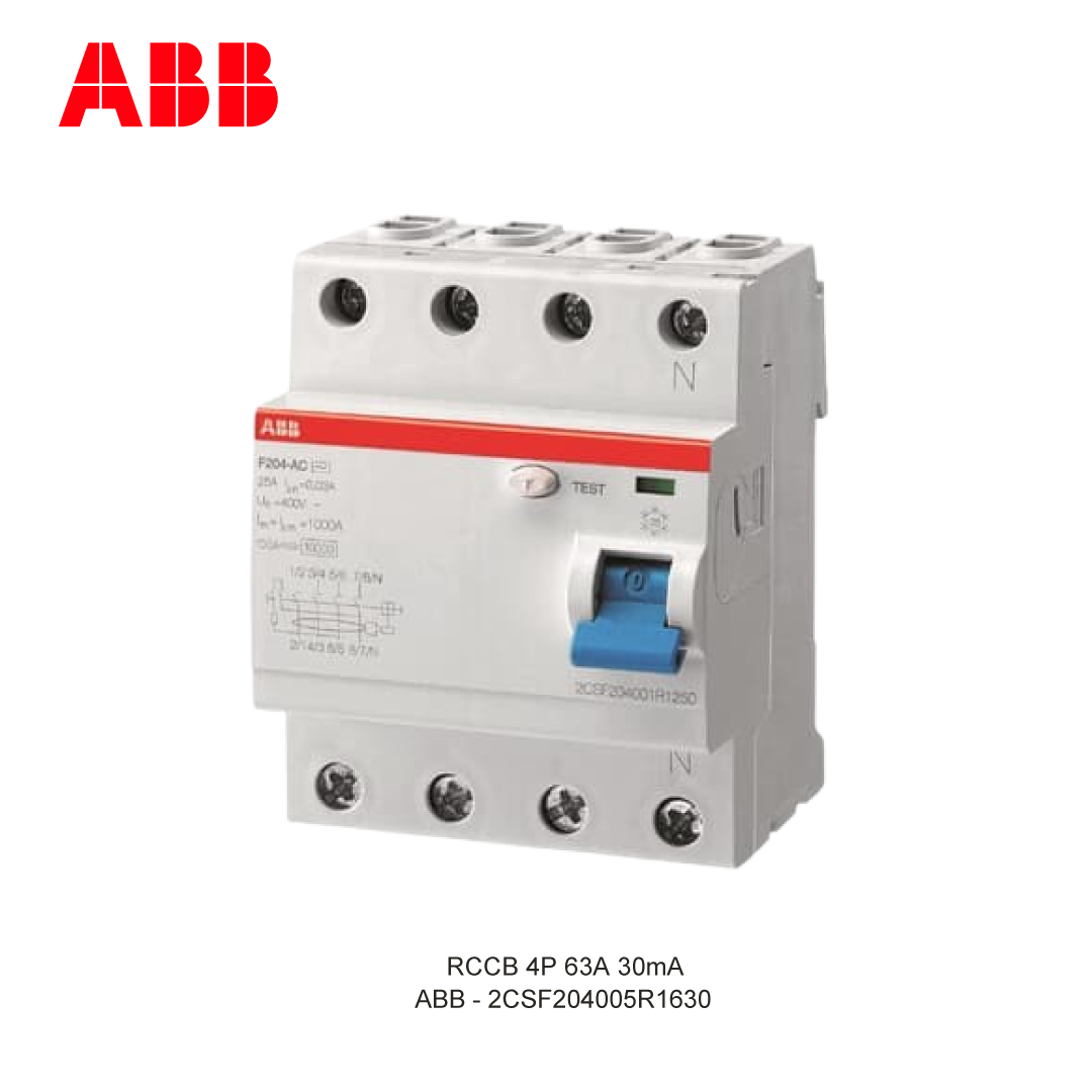 RCCB 4P 63A 30mA