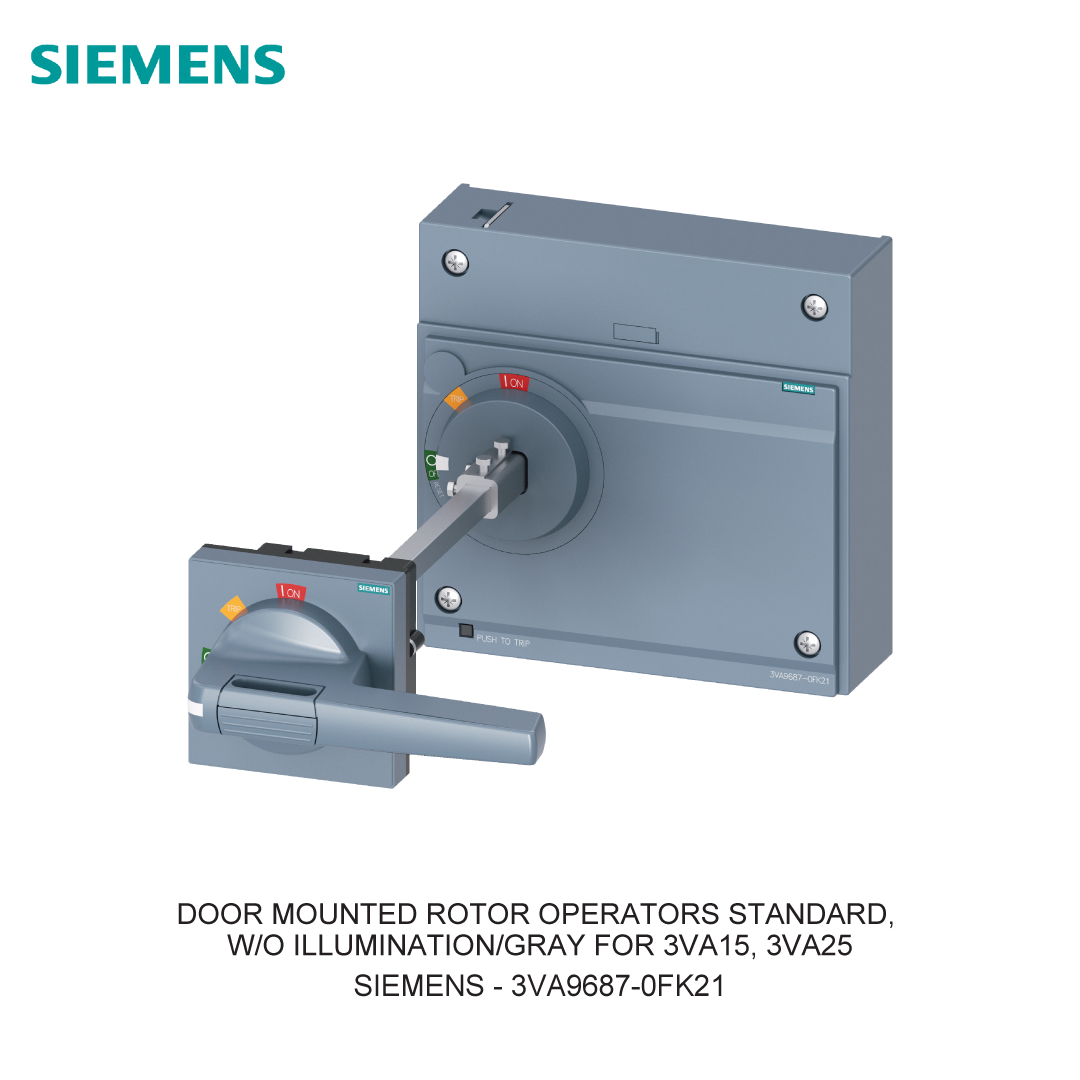 DOOR MOUNTED ROTOR OPERATORS STANDARD, W/O ILLUMINATION/GRAY FOR 3VA15, 3VA25