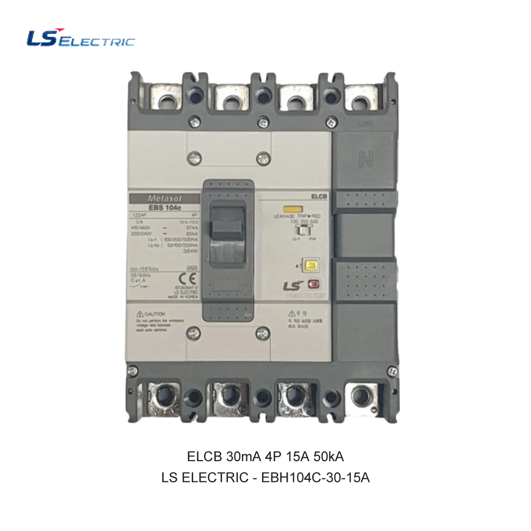 ELCB 30mA 4P 15A 50kA