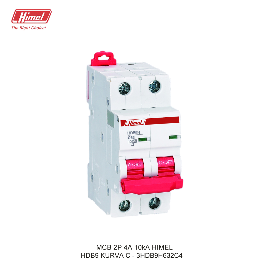 MCB HIMEL HDB9-63 C 2P 4A 10kA