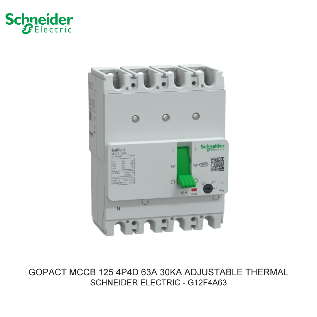 GOPACT MCCB 4P4D 63A 30KA ADJUSTABLE THERMAL