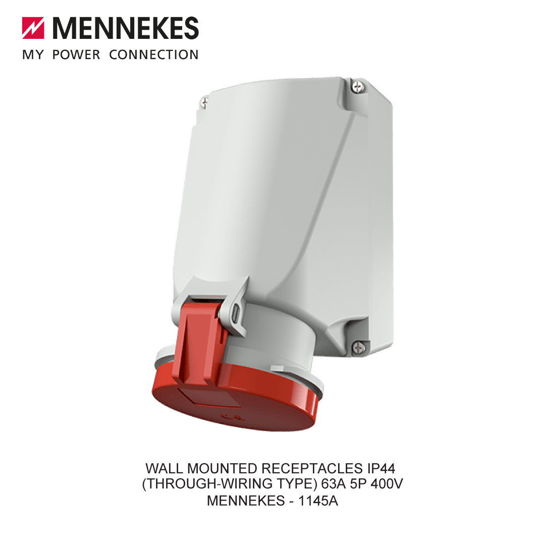 WALL MOUNTED RECEPTACLES IP44 (THROUGH-WIRING TYPE) 63A 5P 400V