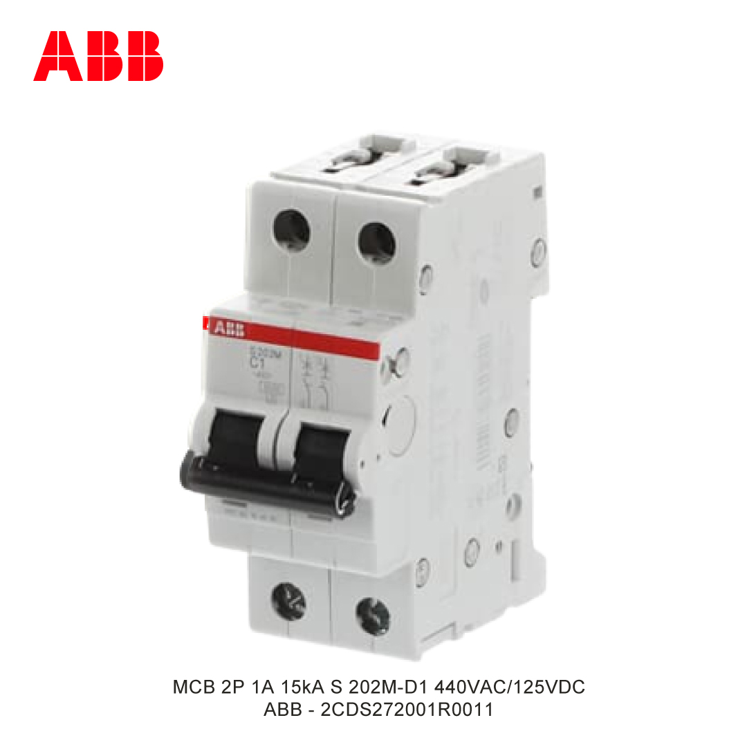 MCB 2P 1A 15kA KURVA D